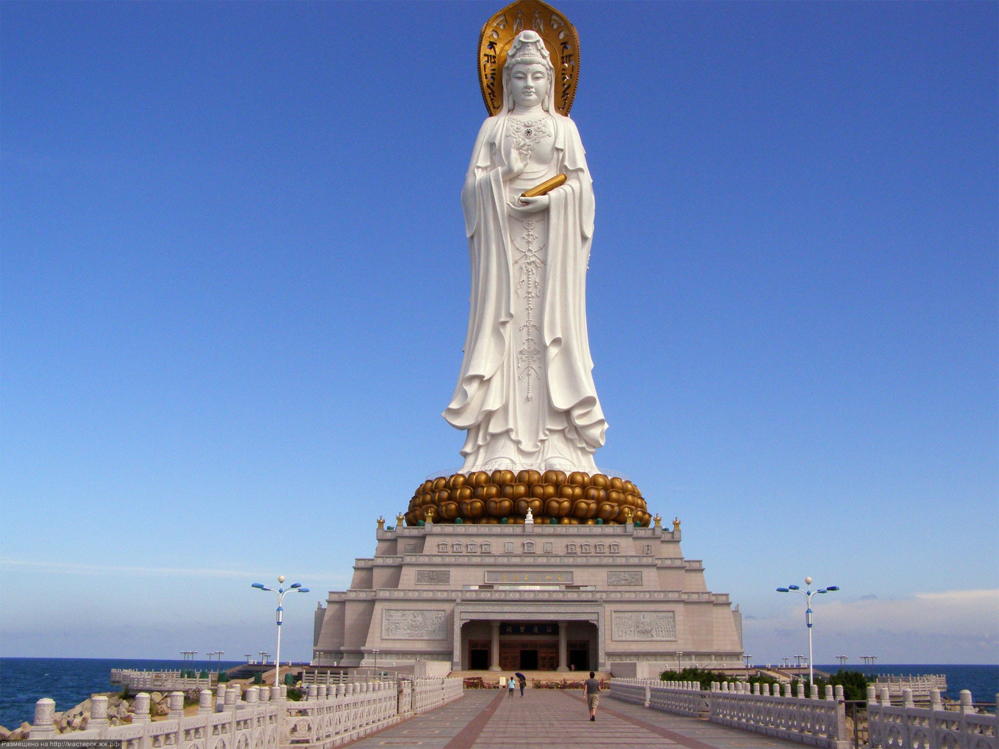 Touching Hearts The majestic tower of Kwan Yin.